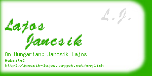 lajos jancsik business card